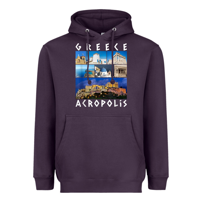 Greece Acropolis Famous Sights Gallery Traveler Souvenir T Shirt Heavyweight Hoodie by baoMotion | Teevron