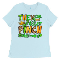 Baby Blue St. Patrick's They call me mister pinch charming Ladies Tee - OliviaCreatesArt