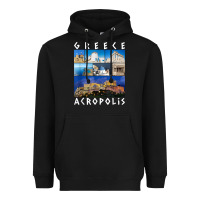 Black greece acropolis famous sights gallery traveler souvenir t shirt Heavyweight Hoodie - baoMotion