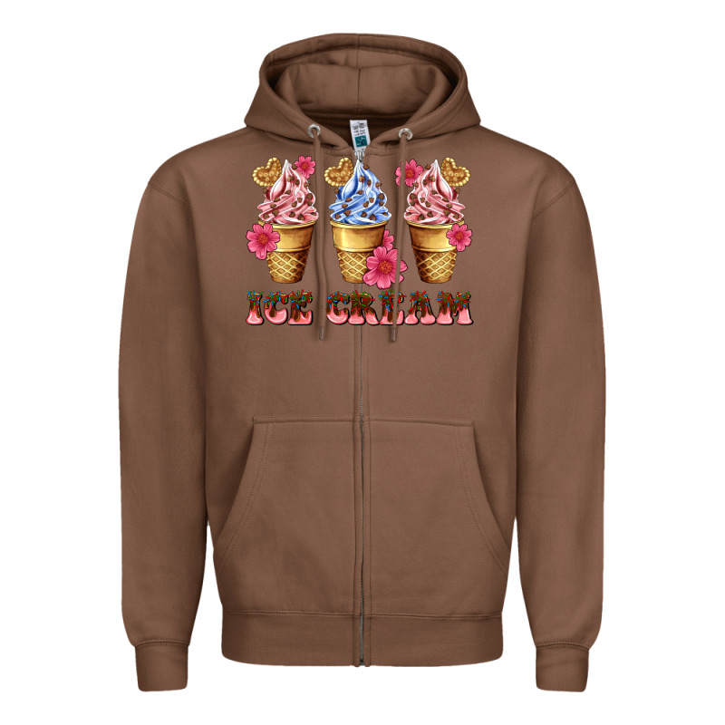 Floral Ice Cream Zipper Hoodie by AdoDesignShop | Teevron