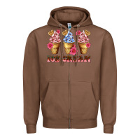 Chestnut floral ice cream Zipper Hoodie - AdoDesignShop