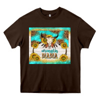 Chocolate Brown wranglin mama Heavy Core Tee - TumblerDesignByShophia