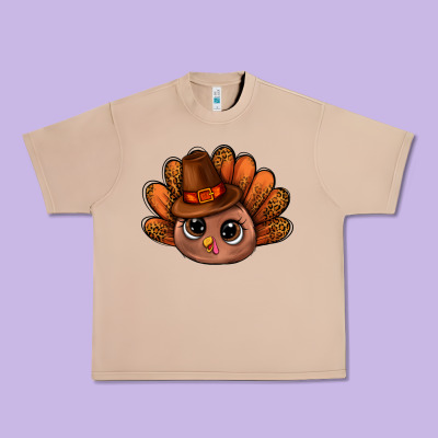 Turkey And Leopard Pattern And Thanksgiving Hat Bbs Urban Heavy Tee Designed By Bundleandbundleshop