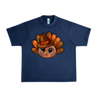 Navy turkey and leopard pattern and thanksgiving hat bbs Urban Heavy Tee - BundleAndBundleShop