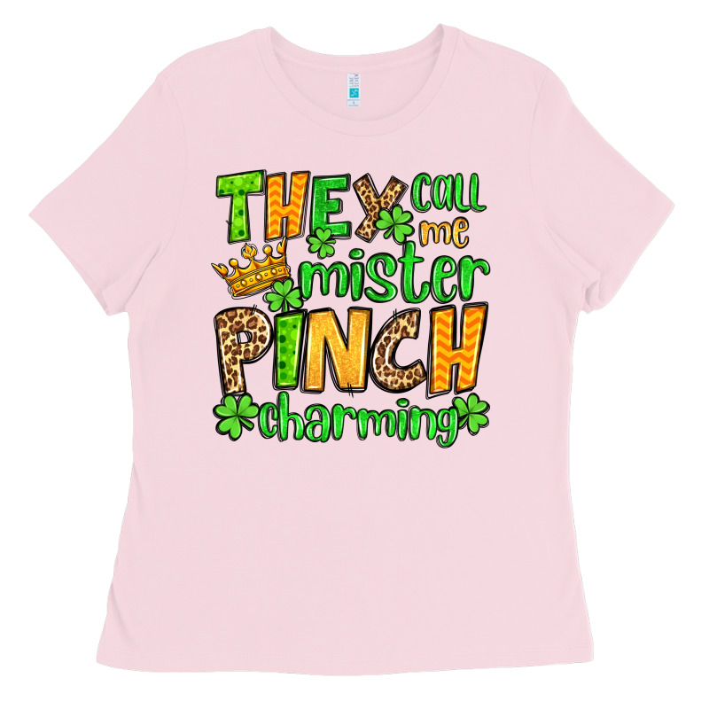 St. Patrick's They Call Me Mister Pinch Charming Ladies Tee by OliviaCreatesArt | Teevron