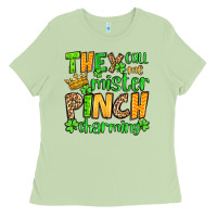 Matcha St. Patrick's They call me mister pinch charming Ladies Tee - OliviaCreatesArt