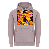Vintage Zinc halloween cat and witch seamless pattern Vintage Hoodie - BundleAndBundleShop