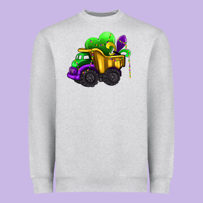 Loads Of Mardi Gras Truck Heavyweight Sweatshirt Designed By Adodesignshop