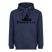 Navy desantis world anti woke corporation political t shirt Heavyweight Hoodie - baoMotion
