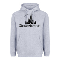 Heather Grey desantis world anti woke corporation political t shirt Heavyweight Hoodie - baoMotion