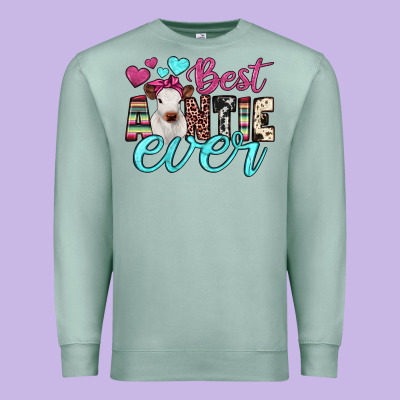 Best Auntie Ever Premium Sweatshirt Designed By Jahusdesignshop