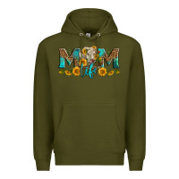 Army Green Western Charolais Cow Mom Life Premium Hoodie - LillyAllenDesigns