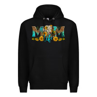 Black Western Charolais Cow Mom Life Premium Hoodie - LillyAllenDesigns
