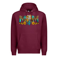 Burgundy Western Charolais Cow Mom Life Premium Hoodie - LillyAllenDesigns