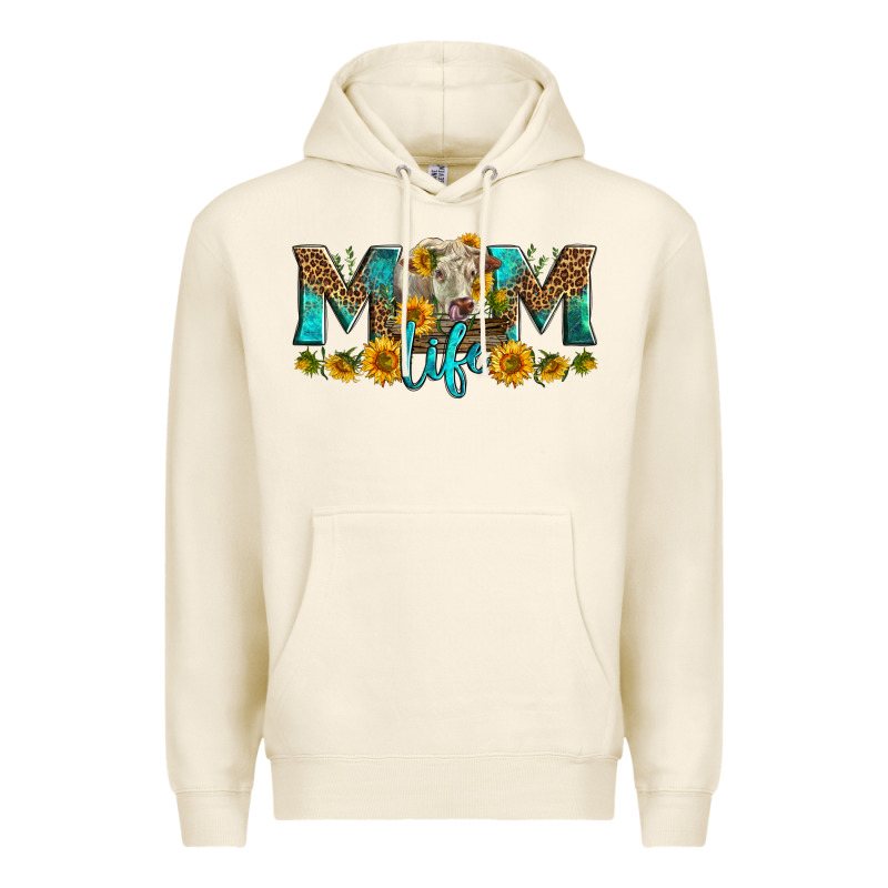 Western Charolais Cow Mom Life Premium Hoodie by LillyAllenDesigns | Teevron