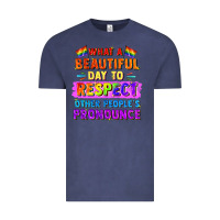 Vintage Denim what a beautiful day to respect other people Vintage Tee - FaDigitalArtStudio