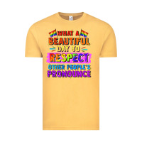 Vintage Mustard what a beautiful day to respect other people Vintage Tee - FaDigitalArtStudio
