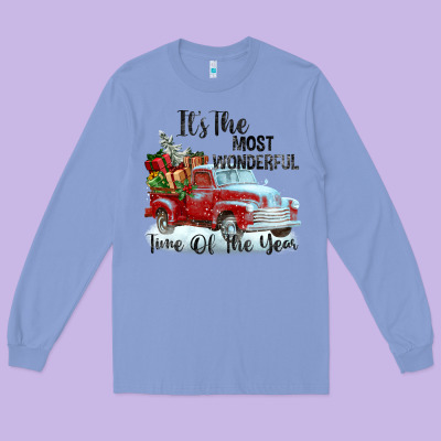 It's The Most Wonderful Time Of The Year Long Sleeve Tee Designed By Fadigitalartstudio