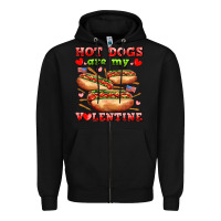 Black hot dogs are my valentine Zipper Hoodie - AdoDesignShop