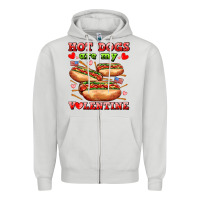 Dove Grey hot dogs are my valentine Zipper Hoodie - AdoDesignShop