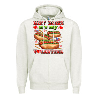 Oatmeal Heather hot dogs are my valentine Zipper Hoodie - AdoDesignShop