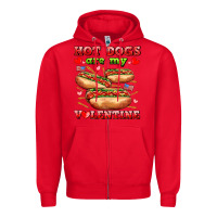 Red hot dogs are my valentine Zipper Hoodie - AdoDesignShop