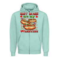 Seafoam hot dogs are my valentine Zipper Hoodie - AdoDesignShop