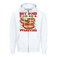 Hot Dogs Are My Valentine Zipper Hoodie | Teevron