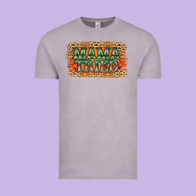 Leopard Floral Mama Tried Vintage Tee Designed By Jasminsmagicworld
