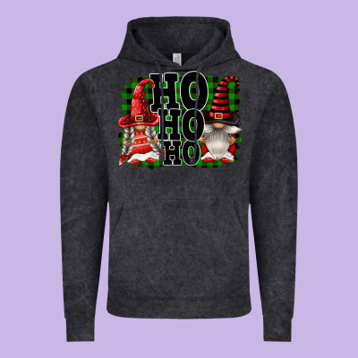 Ho Ho Ho Christmas Gnomes Vintage Hoodie Designed By Fadigitalartstudio