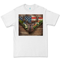 White usa deer hunting Premium Tee - CowGirlArtShop
