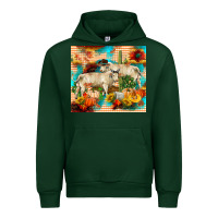 Forest Green fall charolais bulls Urban Hoodie - RanaPortraitStore