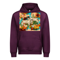 Mauve Wine fall charolais bulls Urban Hoodie - RanaPortraitStore