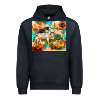 Navy fall charolais bulls Urban Hoodie - RanaPortraitStore
