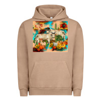 Pigment Burro fall charolais bulls Urban Hoodie - RanaPortraitStore
