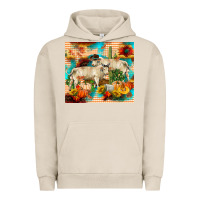Pigment French Oak fall charolais bulls Urban Hoodie - RanaPortraitStore