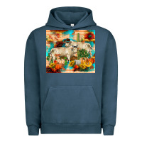 Pigment Midnight Navy fall charolais bulls Urban Hoodie - RanaPortraitStore