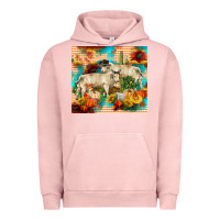 Pigment Salmon fall charolais bulls Urban Hoodie - RanaPortraitStore