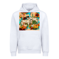 White fall charolais bulls Urban Hoodie - RanaPortraitStore