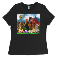 Black Farm animals 20oz Ladies Tee - OliviaCreatesArt