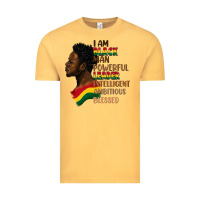 Vintage Mustard I am black man Vintage Tee - FaDigitalArtStudio