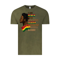 Vintage Olive I am black man Vintage Tee - FaDigitalArtStudio