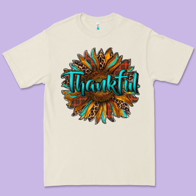 Thankful Sunflower Premium Tee Designed By Ranaportraitstore