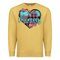 Antique Gold mommy leopard turquoise heart Premium Sweatshirt - JahusDesignShop