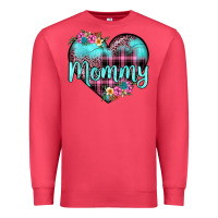 Cardinal mommy leopard turquoise heart Premium Sweatshirt - JahusDesignShop