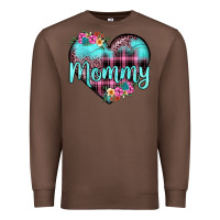 Chestnut mommy leopard turquoise heart Premium Sweatshirt - JahusDesignShop