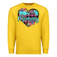 Mommy Leopard Turquoise Heart Premium Sweatshirt | Teevron