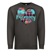 Smoke mommy leopard turquoise heart Premium Sweatshirt - JahusDesignShop