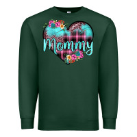 Sports Green mommy leopard turquoise heart Premium Sweatshirt - JahusDesignShop