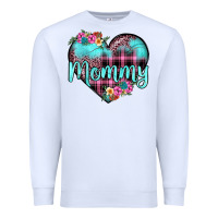 White mommy leopard turquoise heart Premium Sweatshirt - JahusDesignShop